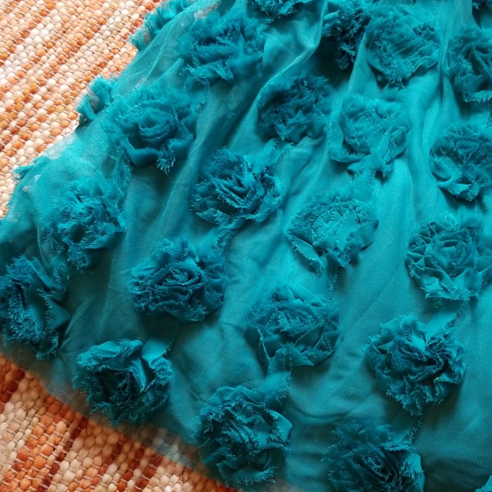 Girls 8 shabby ruffle rose fancy twirl dress - Picture 2 of 4